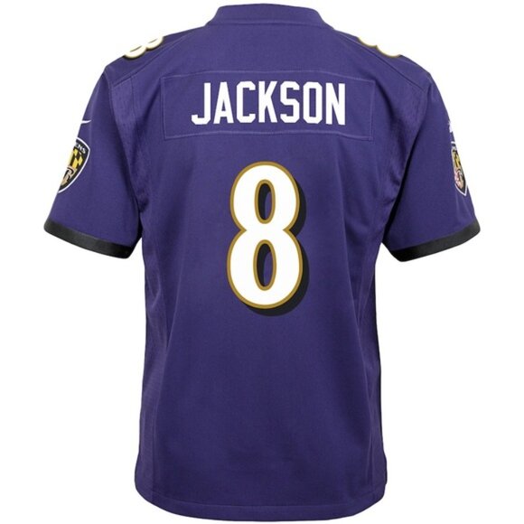 NWT Nike Youth Baltimore Ravens Lamar Jackson Purple Game Jersey - Picture 3 of 4